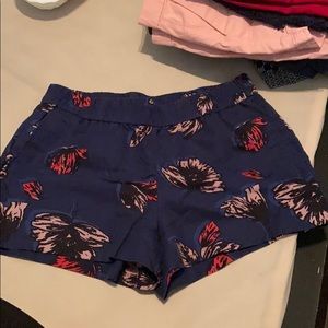 J crew pull on floral print shorts